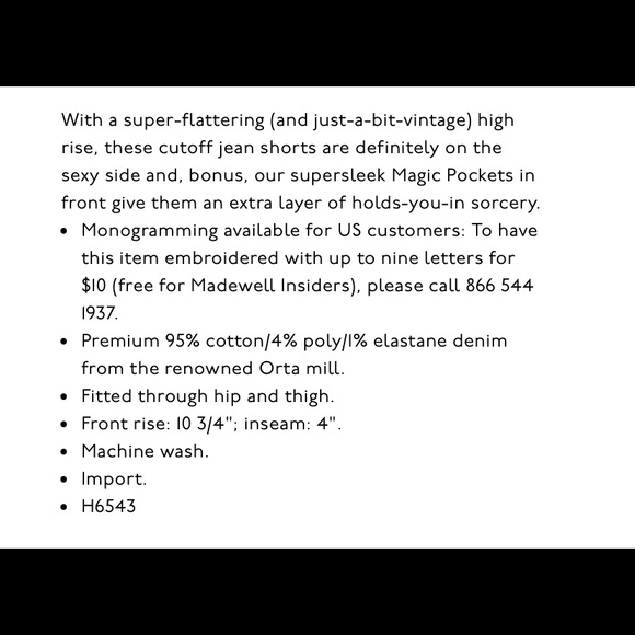 Madewell High-Rise Denim Shorts size 25 - Picture 2 of 4